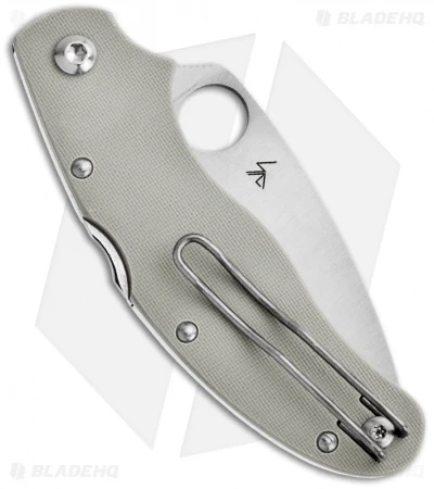 Spyderco Caly 3 Aogami Super Blue Gray G-10 Knife (3" Satin Plain) C113GPGY 2 Spyderco Caly 3 Aogami Super Blue Gray G-10 Knife (3" Satin Plain) C113GPGY - Image 2