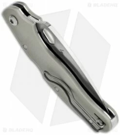 Spyderco Caly 3 Aogami Super Blue Gray G-10 Knife (3" Satin Plain) C113GPGY 5 Spyderco Caly 3 Aogami Super Blue Gray G-10 Knife (3" Satin Plain) C113GPGY -Kershaw Sales Shop spyderco c113gpgy caly 3 sprint grey satin plain side