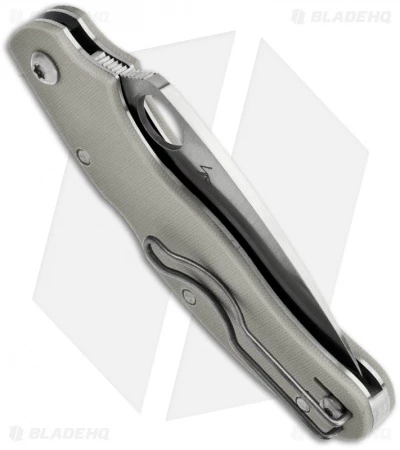 Spyderco Caly 3 Aogami Super Blue Gray G-10 Knife (3" Satin Plain) C113GPGY 3 Spyderco Caly 3 Aogami Super Blue Gray G-10 Knife (3" Satin Plain) C113GPGY - Image 3