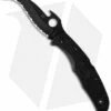 Spyderco Matriarch 2 Knife Emerson Black FRN (3.55" Black Full Serr) C12SBBK2W