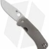 Spyderco Slysz Bowie Frame Lock Knife Titanium (3.375" Stonewash) C186TIP