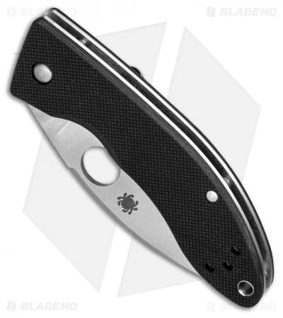 Spyderco Lil' Lum Chinese Folder Black G-10 (2.375" Satin) C205GP 2 Spyderco Lil' Lum Chinese Folder Black G-10 (2.375" Satin) C205GP - Image 2