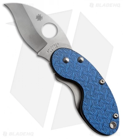 Spyderco Cricket Blue Nishijin Frame Lock Knife (1.9" Satin) C29GFBLP 1 Spyderco Cricket Blue Nishijin Frame Lock Knife (1.9" Satin) C29GFBLP