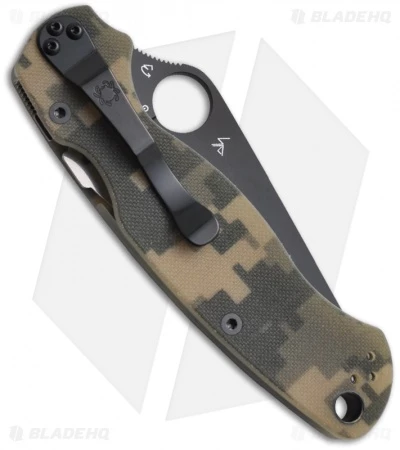 Spyderco Paramilitary 2 Knife Digi Camo (3.4" Black S45VN) C81GPCMOBK2 2 Spyderco Paramilitary 2 Knife Digi Camo (3.4" Black S45VN) C81GPCMOBK2 - Image 2