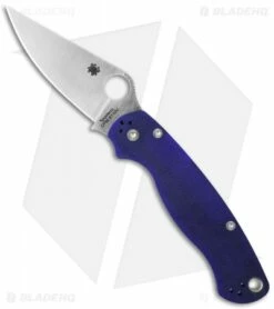 Spyderco Paramilitary 2 Knife Blue/Purple G-10 (3.4" Satin CPM-S110V) C81GPDBL2