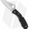 Spyderco Salt I Black FRN Folding Knife (3" Satin Serr) C88SBK