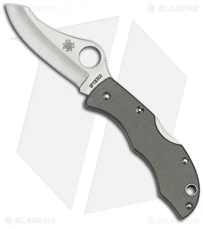 Spyderco Jester Knife Gray G-10 Sprint Run (1.92" Satin Plain) JGGYP 1 Spyderco Jester Knife Gray G-10 Sprint Run (1.92" Satin Plain) JGGYP