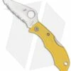 Spyderco Ladybug 3 Salt Knife Yellow FRN (1.94" Satin Serr) LYLS3
