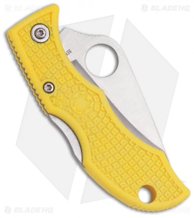 Spyderco Ladybug 3 Salt Knife Yellow FRN (1.94" Satin Serr) LYLS3 2 Spyderco Ladybug 3 Salt Knife Yellow FRN (1.94" Satin Serr) LYLS3 - Image 2