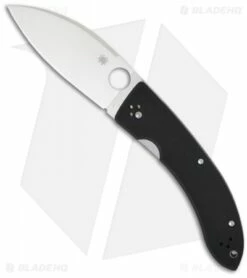 Spyderco Lum Large Chinese Folder Knife Black G-10 (3.75" Satin) C143GP