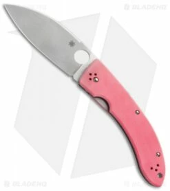 Spyderco Lum Large Chinese Folder Knife Pink G-10 (3.75" Satin) C143GPNP