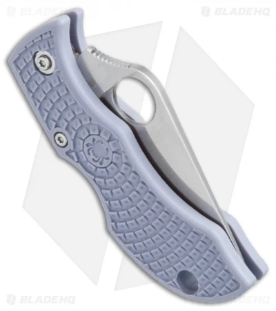 Spyderco ManBug Aogami Super Blue Knife Gray FRN (1.95" Satin) MGYPE 2 Spyderco ManBug Aogami Super Blue Knife Gray FRN (1.95" Satin) MGYPE - Image 2
