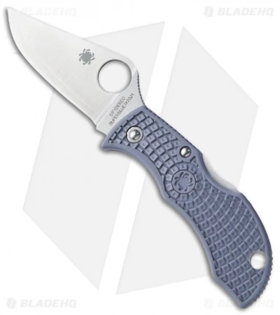 Spyderco ManBug Aogami Super Blue Knife Gray FRN (1.95" Satin) MGYPE 1 Spyderco ManBug Aogami Super Blue Knife Gray FRN (1.95" Satin) MGYPE