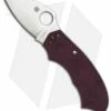 Spyderco Meerkat Knife Burgundy FRN (2" Satin Plain) C64JPBRG
