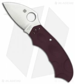 Spyderco Meerkat Knife Burgundy FRN (2" Satin Plain) C64JPBRG