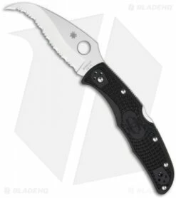 Spyderco Matriarch 2 Knife Black FRN (3.55" Satin Full Serr) C12SBK2
