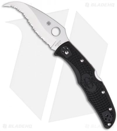Spyderco Matriarch 2 Knife Black FRN (3.55" Satin Full Serr) C12SBK2 1 Spyderco Matriarch 2 Knife Black FRN (3.55" Satin Full Serr) C12SBK2