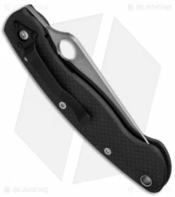 Spyderco Military Sprint Run Knife Carbon Fiber (4" Satin 52100) C36CFP52100 -Kershaw Sales Shop spyderco military cf c36cfp52100 cm side