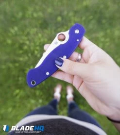 Spyderco Military Knife Dark Blue G-10 (4" Satin CPM-S110V) C36GPDBL -Kershaw Sales Shop spyderco military dark blue c36gpdbl feet dl
