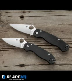 Spyderco Para 3 Compression Lock Knife Black G-10 (3" Stonewash) C223GP -Kershaw Sales Shop spyderco para3 pm2 size comparison
