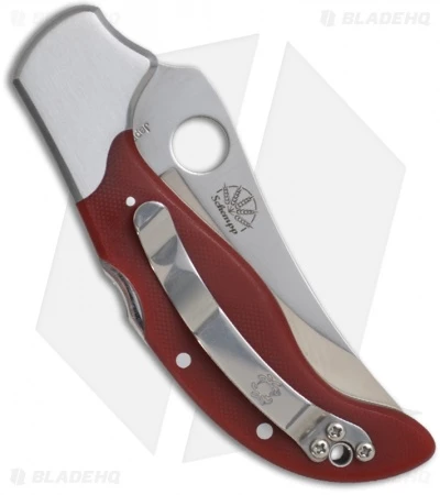 Spyderco Persian Lockback Knife Red G-10 (3.5" Satin) C83GPRD 2 Spyderco Persian Lockback Knife Red G-10 (3.5" Satin) C83GPRD - Image 2