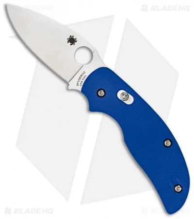 Spyderco Sage 3 Knife W/ Bolt Action G-10 Handle (3" Satin Plain) C123GPBL 1 Spyderco Sage 3 Knife W/ Bolt Action G-10 Handle (3" Satin Plain) C123GPBL
