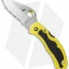 Spyderco Snap-It Salt Knife Yellow FRN (2.9" Satin Full Serr) C26SYL