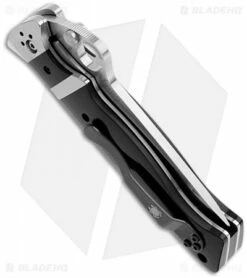 Spyderco Vallotton Sub-Hilt G-10 D/A Automatic Conversion Knife (3.75" Satin) -Kershaw Sales Shop spyderco vallotton converted sub hilt auto satin black folder side