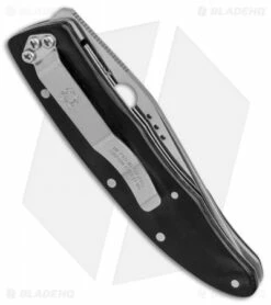 Spyderco Viele Liner Lock Knife Black Micarta (3.4" Satin Full Serr) -Kershaw Sales Shop spyderco viele black full serr BHQ 37053 er side
