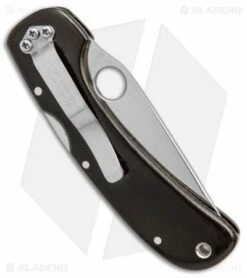 Spyderco Wayne Goddard Small Lock Back Knife Brown Micarta (2.9" Satin Serr) -Kershaw Sales Shop spyderco wayne goddard small brown BHQ 37228 er side