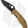 Spyderco Tenacious Liner Lock Knife Brown G-10 (3.39" Black Serr) C122GPSBBN
