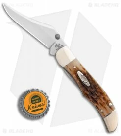 Case Kickstart Mid-Folding Hunter Assisted Knife Jigged Amber Bone (61265AC SS) -Kershaw Sales Shop ssisted Opener Amber Bone Peach Seed Jig Mid Hunter Clip BHQ 86045 er bottlecap