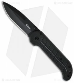 Timberline Vallotton Kickstart Spring Assisted Knife (3.2" Black Plain) 1143